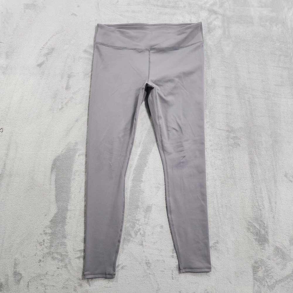 Fabletics Leggings Womens XL Gray PowerHold Ankle Compression Yoga Gym Running